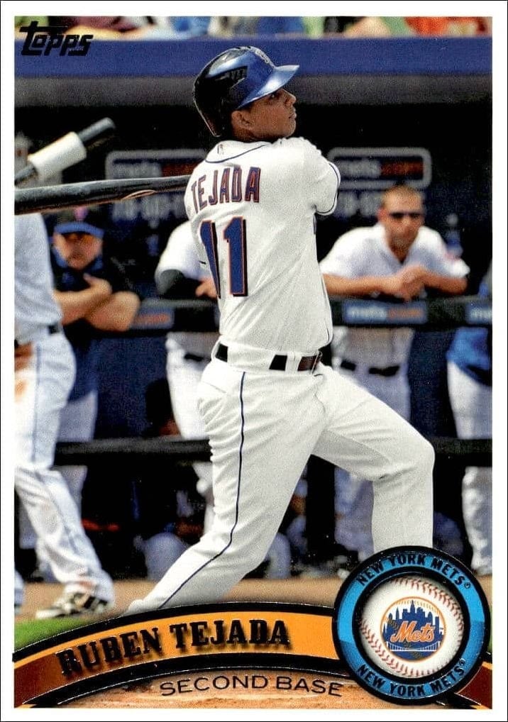 Ruben Tejada 2011 Topps Series 2 #625 Baseball Trading Card - Front 2011 Topps Series 2 Ruben Tejada #625 baseball trading card front