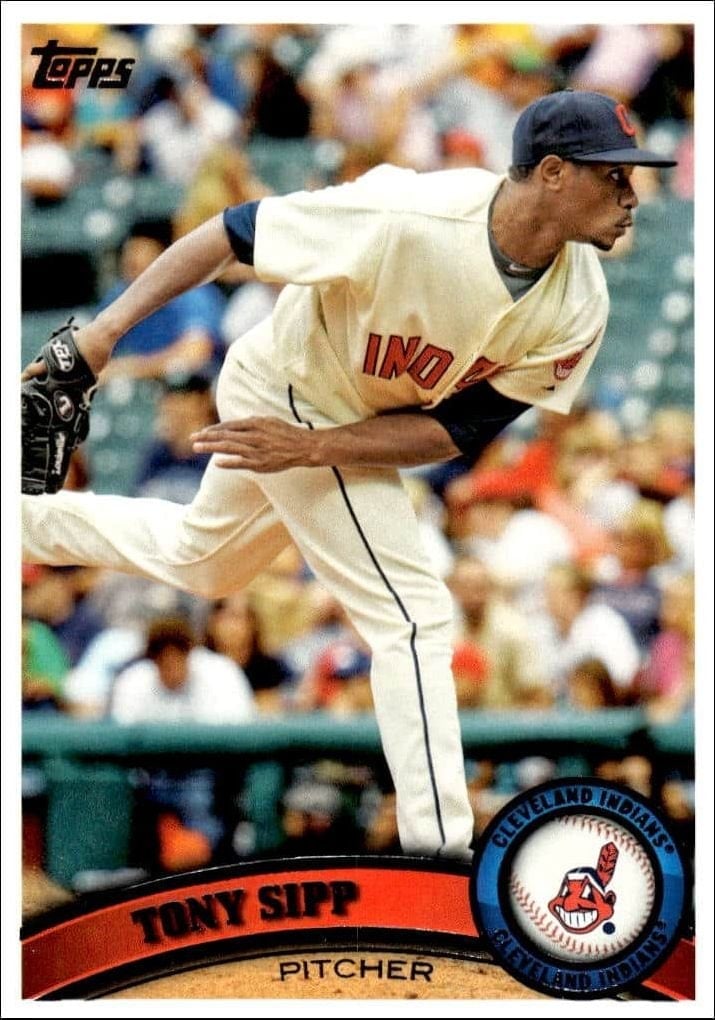Tony Sipp 2011 Topps Series 2 #536 Baseball Trading Card - Front 2011 Topps Series 2 Tony Sipp #536 baseball trading card front