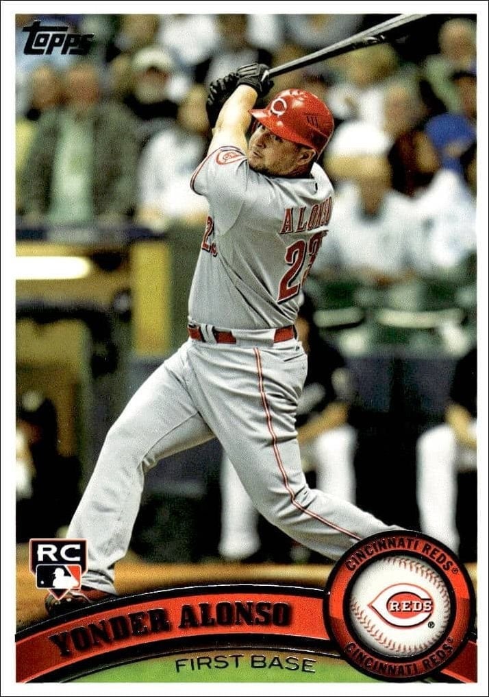 Yonder Alonso 2011 Topps #317 Baseball Trading Card - Front 2011 Topps Yonder Alonso #317 baseball trading card front