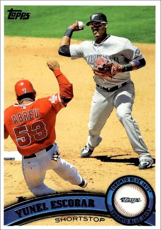2011 Topps Series 1 Yunel Escobar #217 trading card