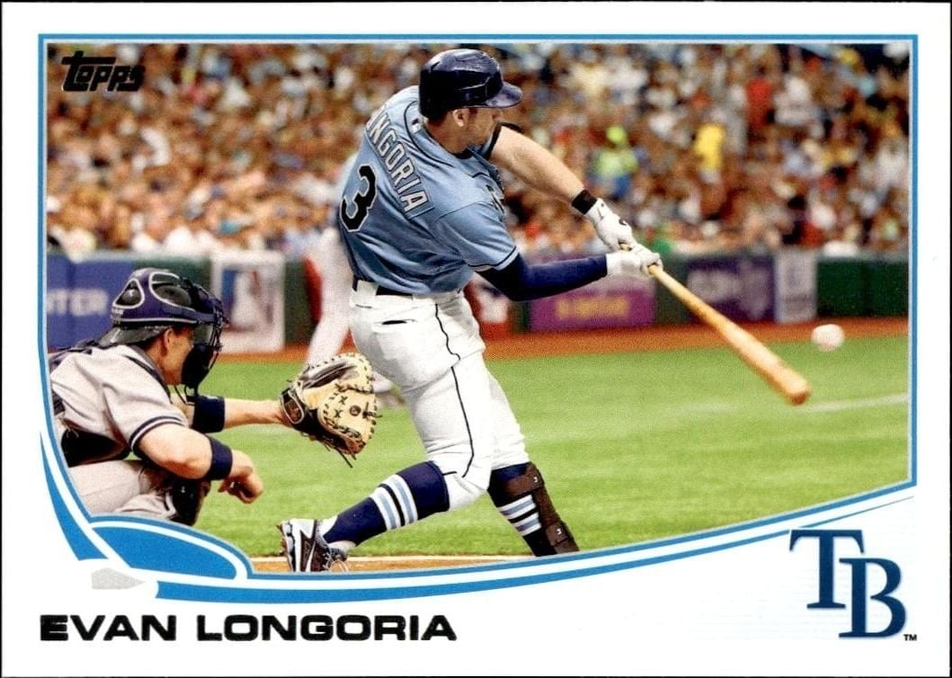 Evan Longoria 2013 Topps #103 Baseball Trading Card - Front 2013 Topps Evan Longoria #103 baseball trading card front