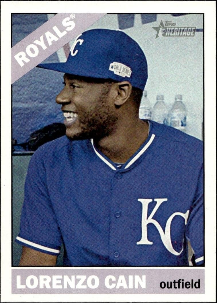 2015 Topps Heritage Lorenzo Cain #54 trading card