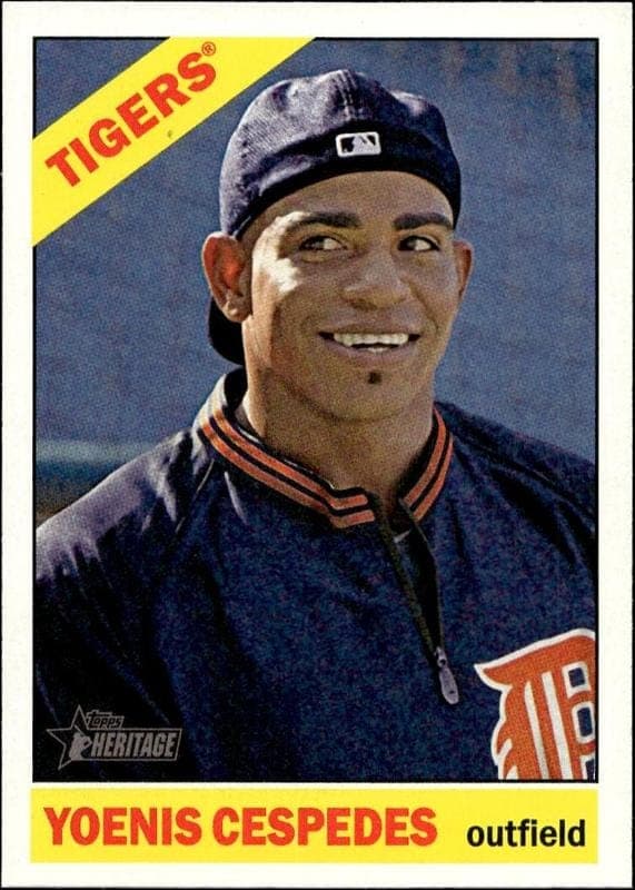 2015 Topps Heritage Yoenis Cespedes #70 trading card