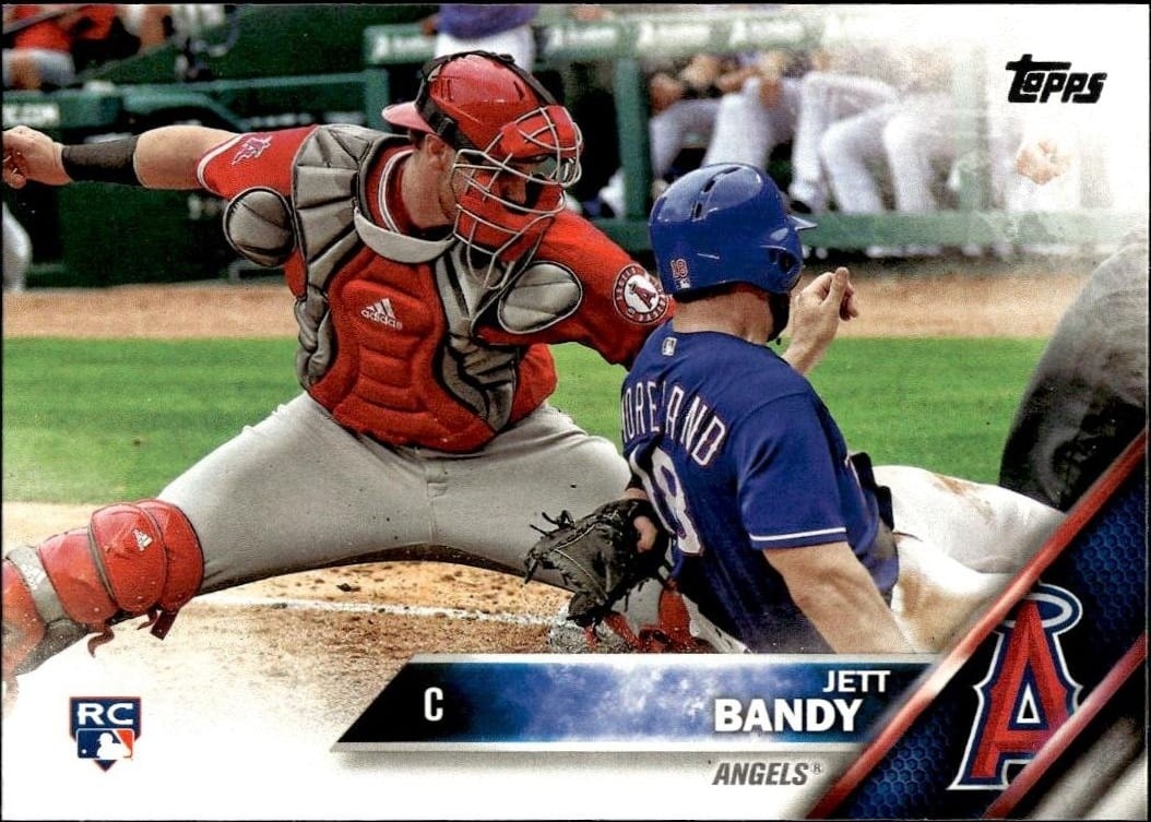 Jett Bandy 2016 Topps Update #US24 Baseball Trading Card - Front 2016 Topps Update Jett Bandy #US24 baseball trading card front