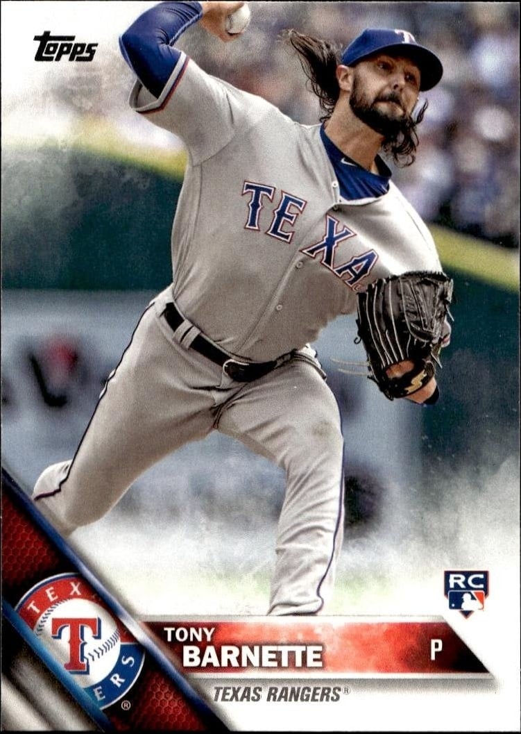 Tony Barnette 2016 Topps Update #US135 Baseball Trading Card - Front 2016 Topps Update Tony Barnette #US135 baseball trading card front