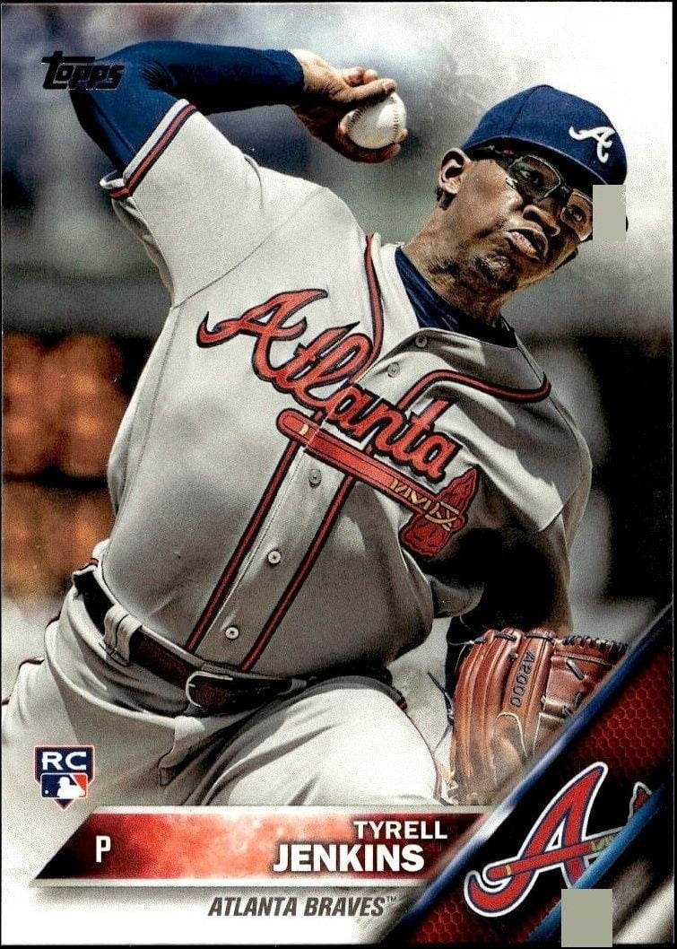 Tyrell Jenkins 2016 Topps Update #US88 Baseball Trading Card - Front 2016 Topps Update Tyrell Jenkins #US88 baseball trading card front