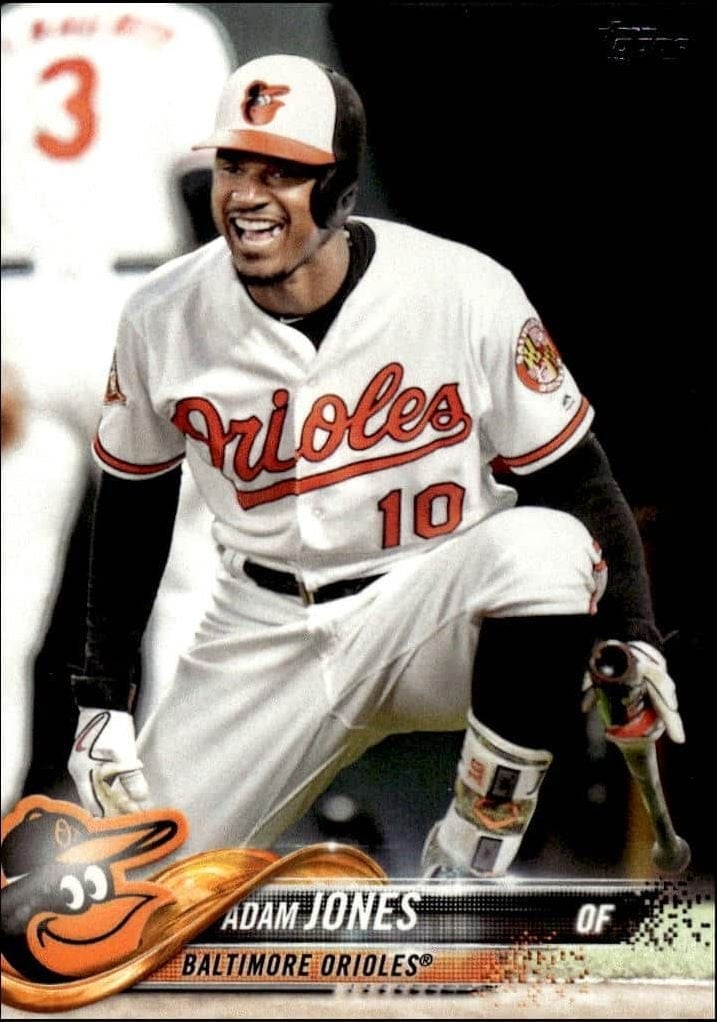 Adam Jones 2018 Topps #138 Baseball Trading Card - Front 2018 Topps Adam Jones #138 baseball trading card front