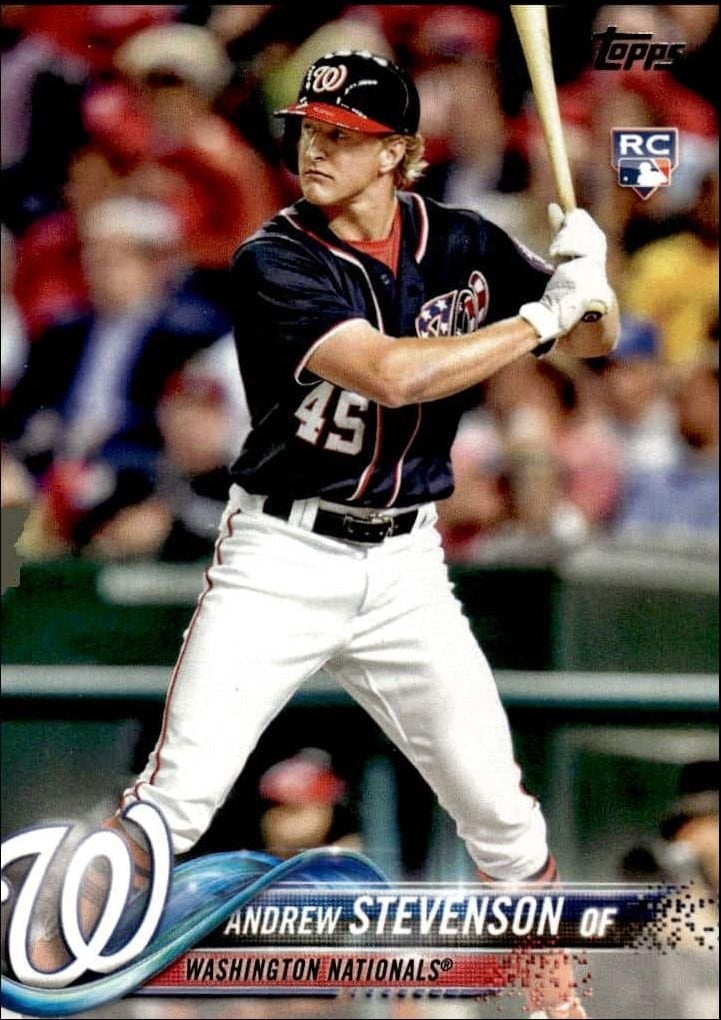 Andrew Stevenson 2018 Topps #261 Baseball Trading Card - Front 2018 Topps Andrew Stevenson #261 baseball trading card front
