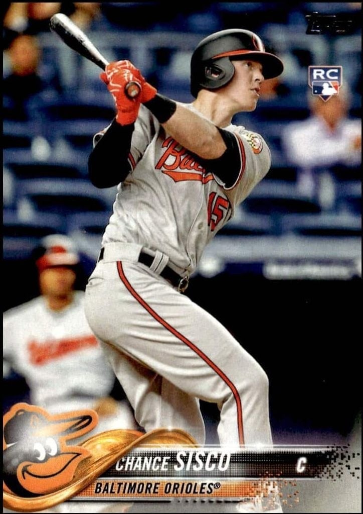 Chance Sisco 2018 Topps #185 Baseball Trading Card - Front 2018 Topps Chance Sisco #185 baseball trading card front