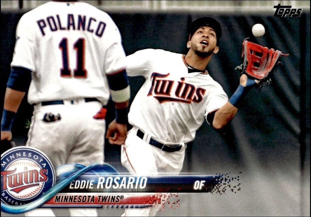 Eddie Rosario 2018 Topps #334 Baseball Trading Card - Front 2018 Topps Eddie Rosario #334 baseball trading card front