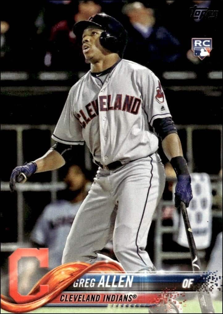 Greg Allen 2018 Topps #99 Baseball Trading Card - Front 2018 Topps Greg Allen #99 baseball trading card front