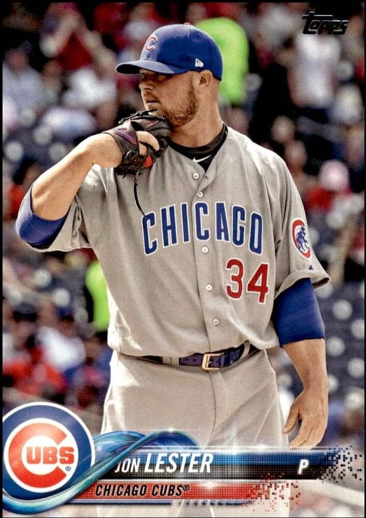 Jon Lester 2018 Topps #266 Baseball Trading Card - Front 2018 Topps Jon Lester #266 baseball trading card front