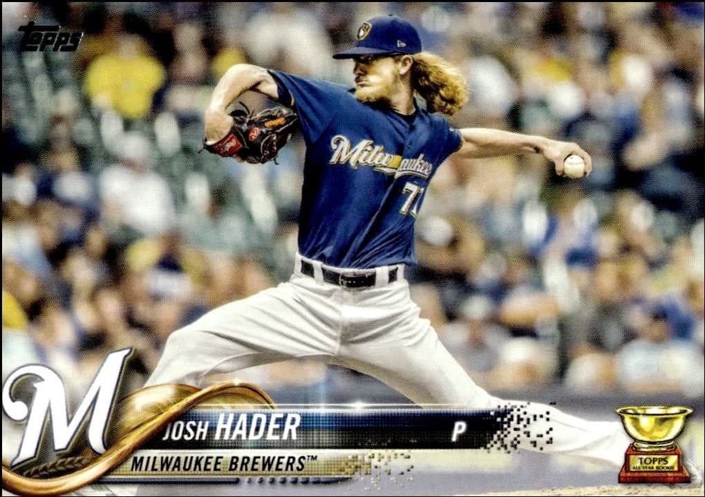 Josh Hader 2018 Topps Series 2 #357 Baseball Trading Card - Front 2018 Topps Series 2 Josh Hader #357 baseball trading card front