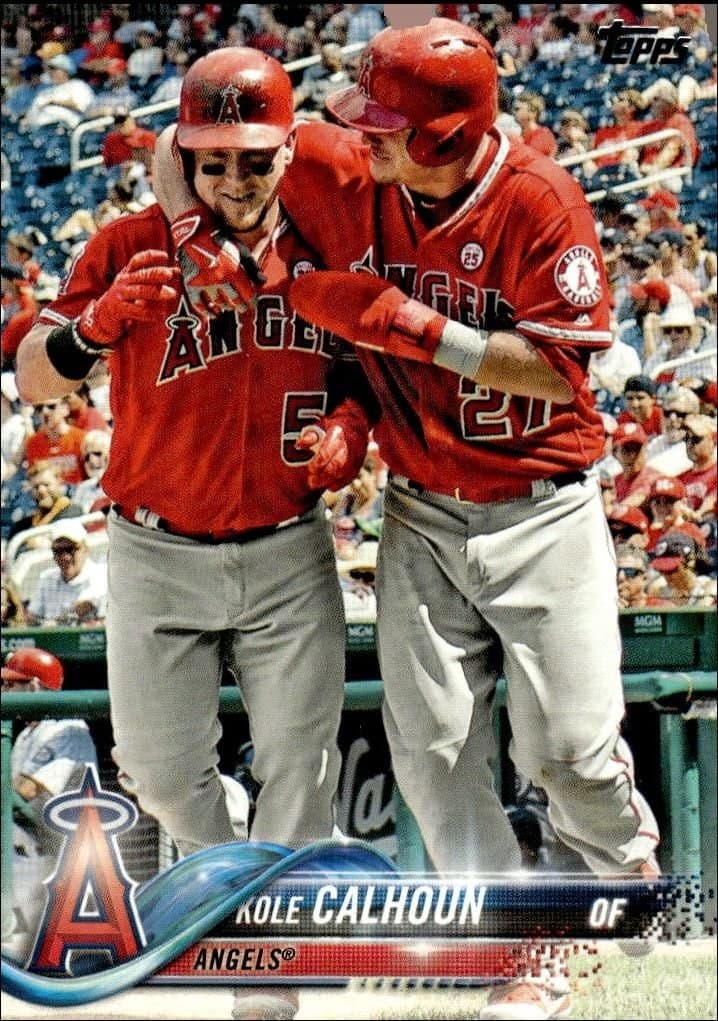 Kole Calhoun 2018 Topps Series 2 #381 Baseball Trading Card - Front 2018 Topps Series 2 Kole Calhoun #381 baseball trading card front