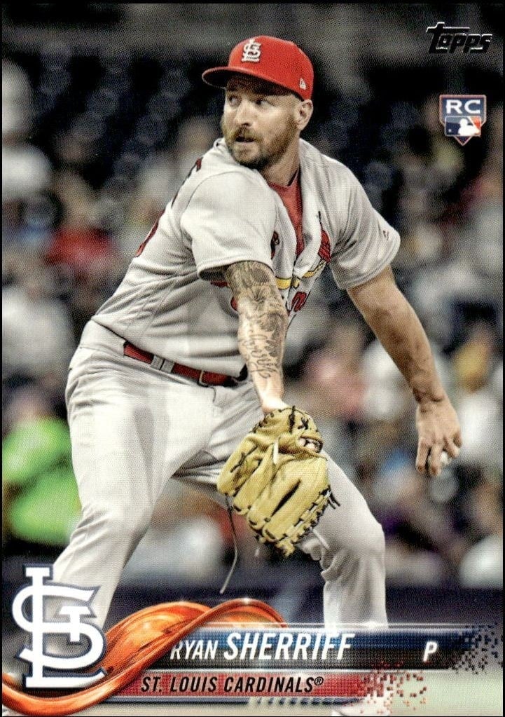 Ryan Sherriff 2018 Topps Series 2 #698 Baseball Trading Card - Front 2018 Topps Series 2 Ryan Sherriff #698 baseball trading card front