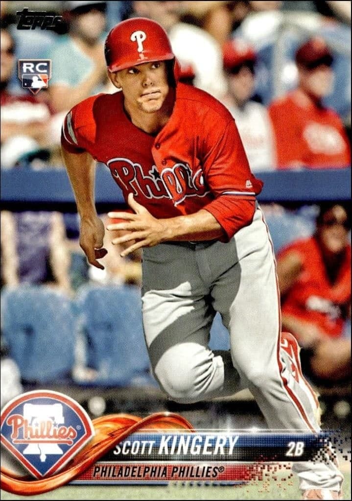 Scott Kingery 2018 Topps Series 2 #409 Baseball Trading Card - Front 2018 Topps Series 2 Scott Kingery #409 baseball trading card front