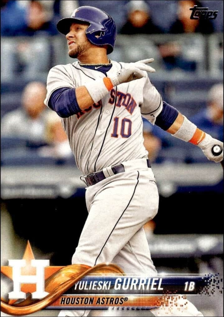 Yulieski Gurriel 2018 Topps #311 Baseball Trading Card - Front 2018 Topps Yulieski Gurriel #311 baseball trading card front
