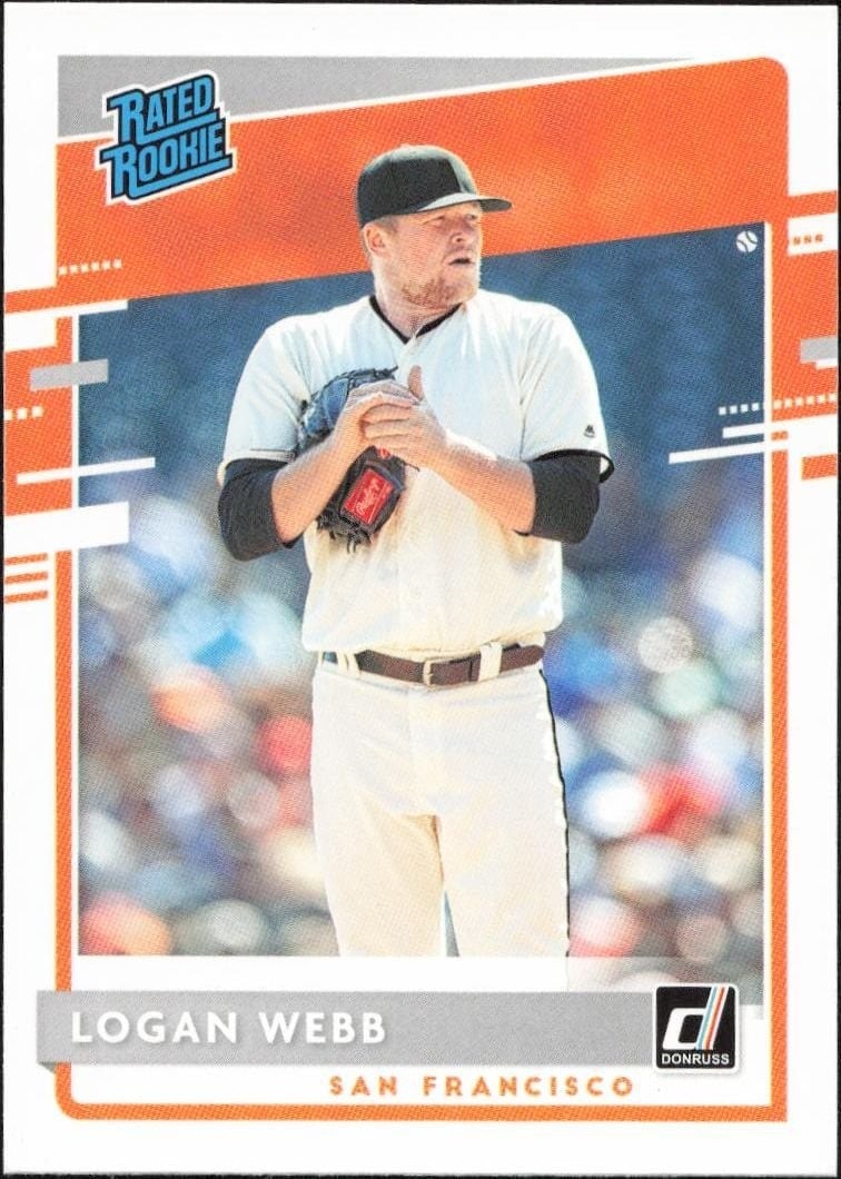 Logan Webb 2020 Donruss #50 Baseball Trading Card - Front 2020 Donruss Logan Webb #50 baseball trading card front