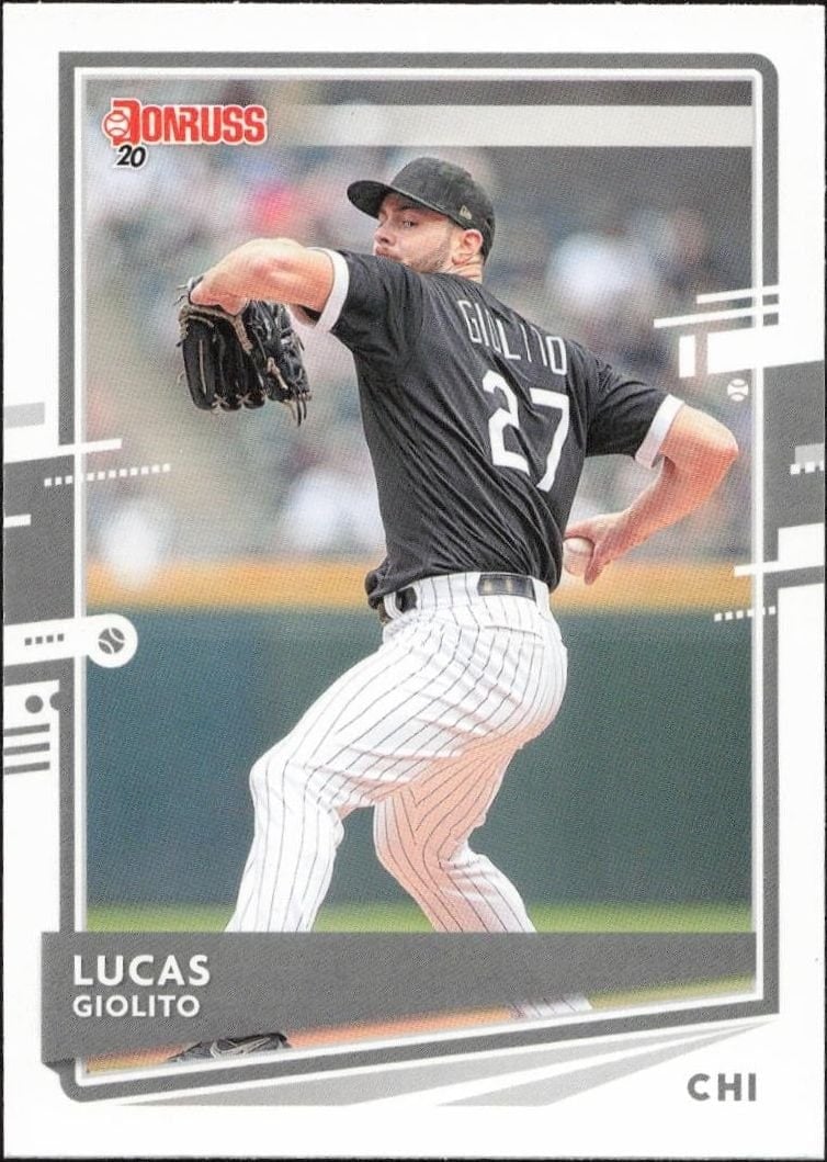 Lucas Giolito 2020 Donruss #76 Baseball Trading Card - Front 2020 Donruss Lucas Giolito #76 baseball trading card front