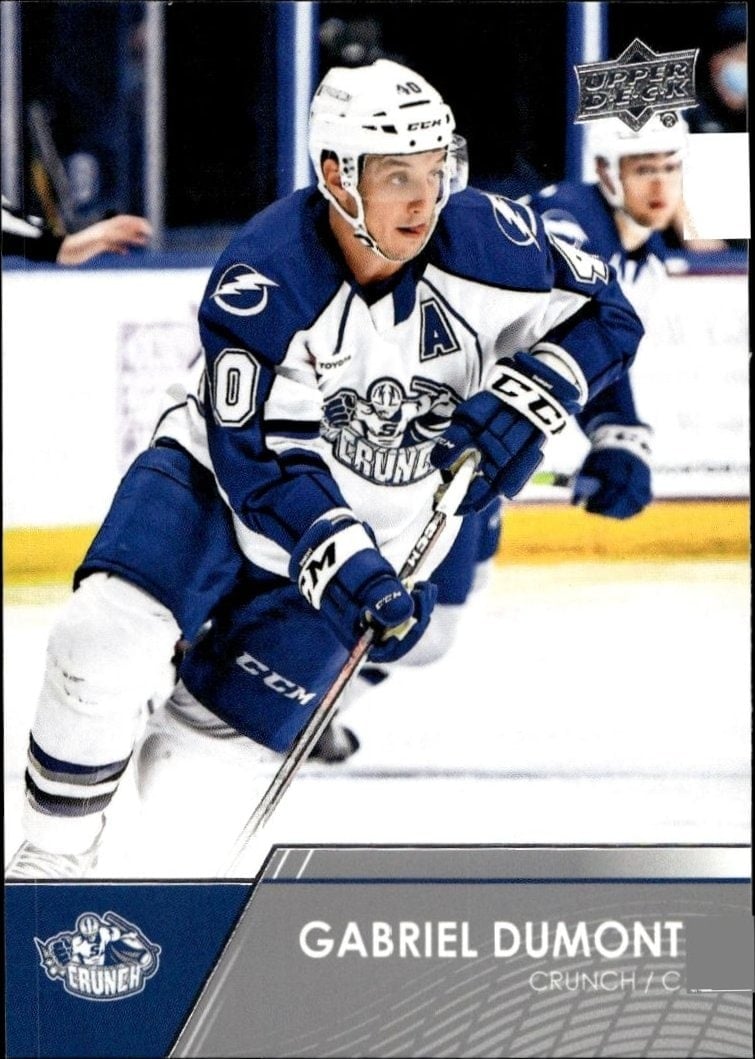 Gabriel Dumont 2021-22 Upper Deck Ahl #21 Hockey Trading Card - Front 2021-22 Upper Deck Ahl Gabriel Dumont #21 hockey trading card front