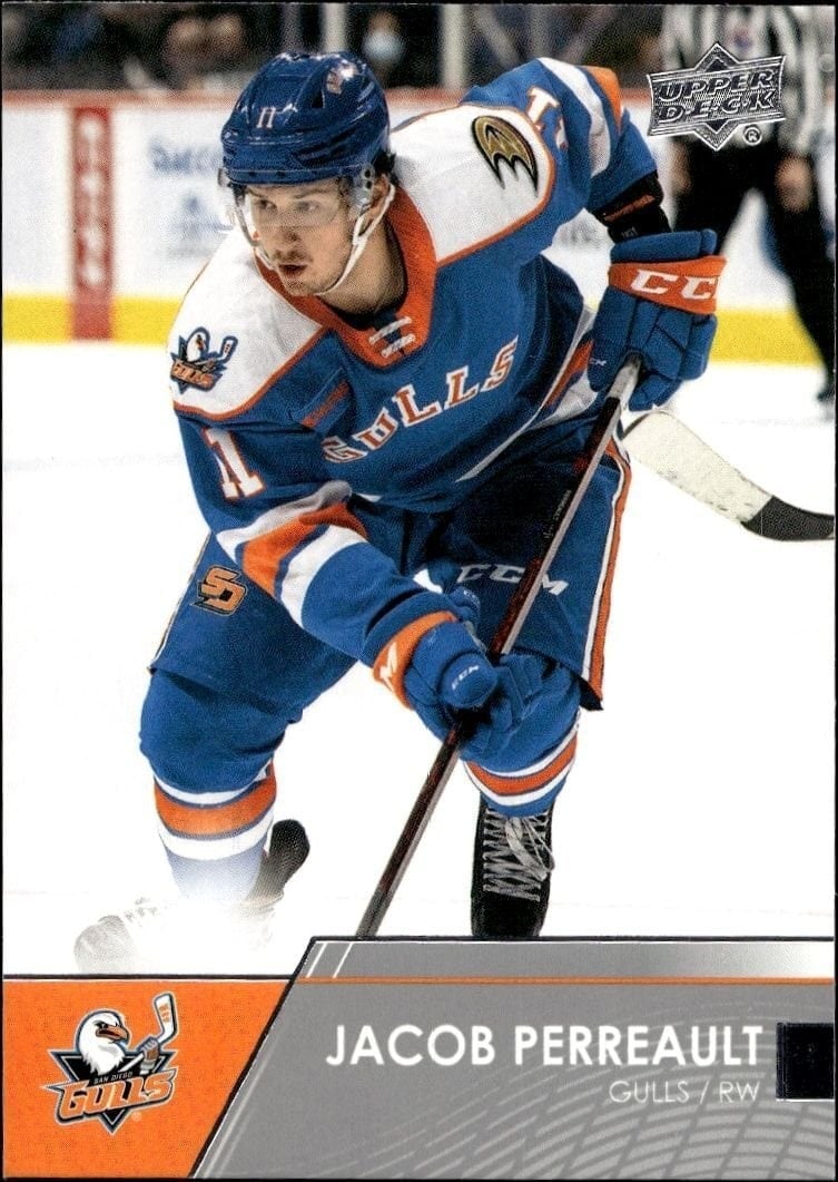 Jacob Perreault 2021-22 Upper Deck Ahl #51 Hockey Trading Card - Front 2021-22 Upper Deck Ahl Jacob Perreault #51 hockey trading card front
