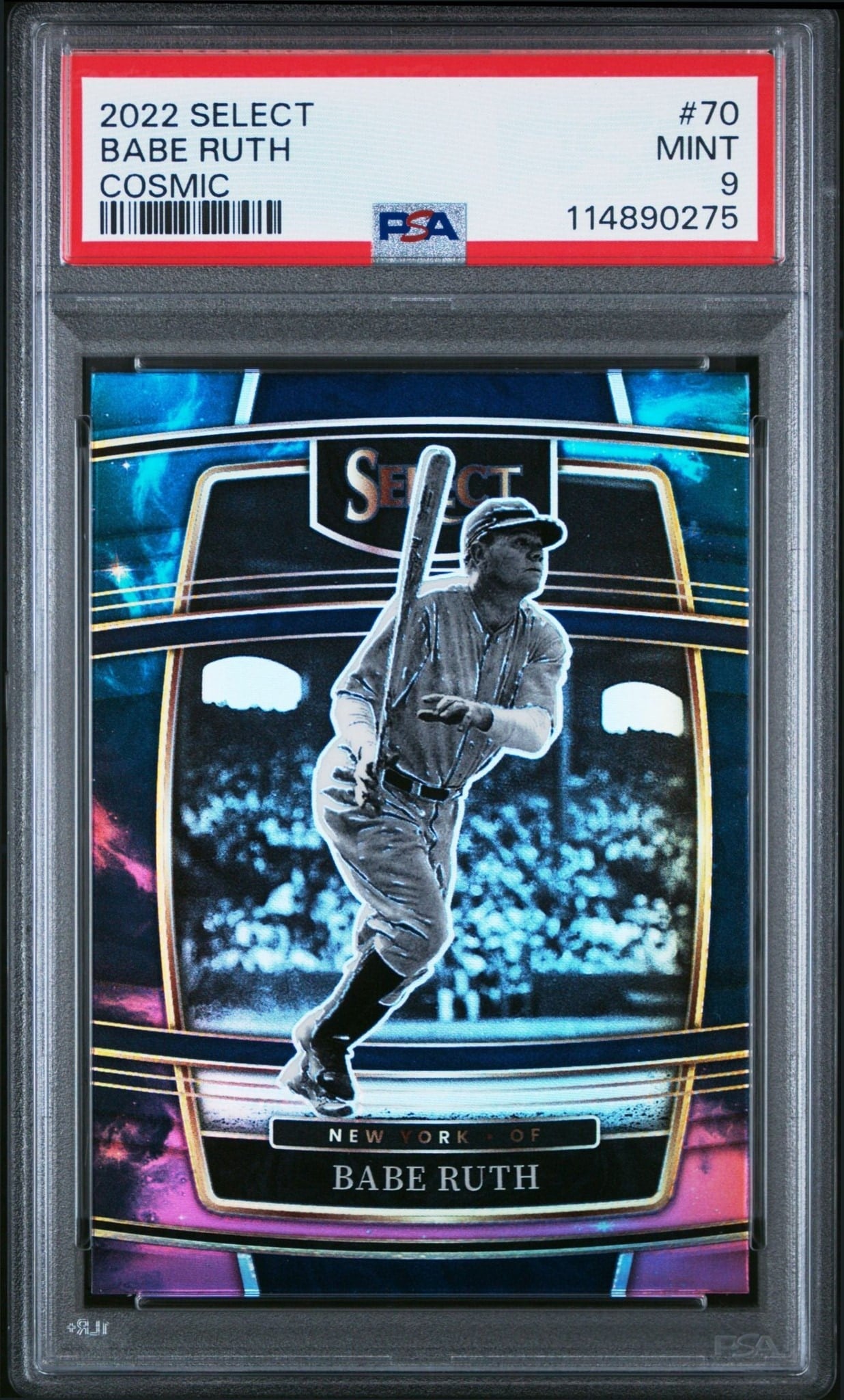 Babe Ruth 2022 Panini Select #70 Baseball Trading Card - Front 2022 Panini Select Babe Ruth #70 baseball trading card front