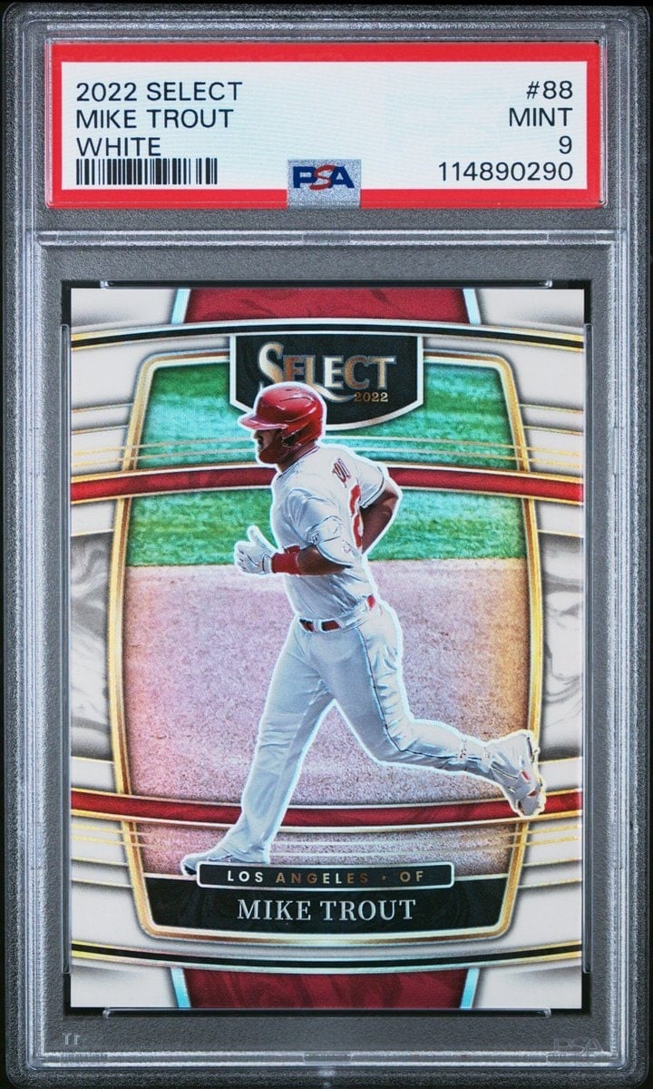 Mike Trout 2022 Panini Select #88 Baseball Trading Card - Front 2022 Panini Select Mike Trout #88 baseball trading card front