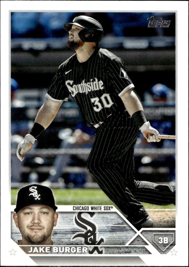 Jake Burger 2023 Topps Series 2 #528 Baseball Trading Card - Front 2023 Topps Series 2 Jake Burger #528 baseball trading card front