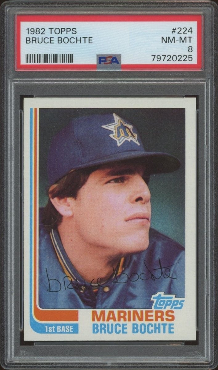 Bruce Bochte 1982 Topps #224 Baseball Trading Card - Front 1982 Topps Bruce Bochte #224 baseball trading card front