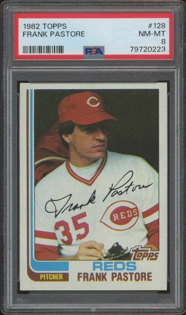 Frank Pastore 1982 Topps #128 Baseball Trading Card - Front 1982 Topps Frank Pastore #128 baseball trading card front