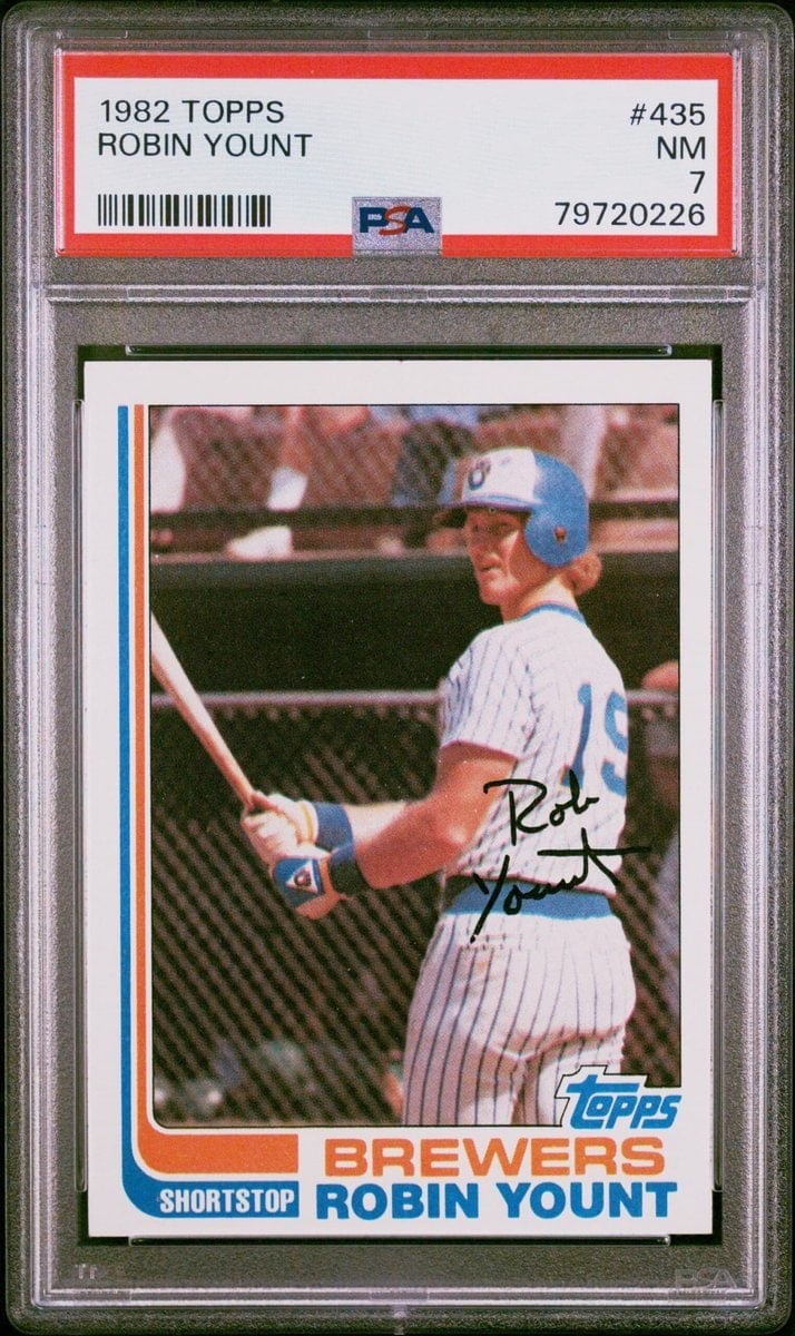 Robin Yount 1982 Topps #435 Baseball Trading Card - Front 1982 Topps Robin Yount #435 baseball trading card front