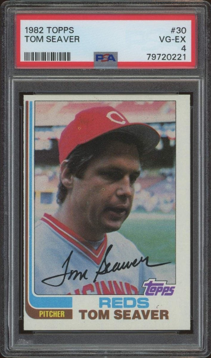 Tom Seaver 1982 Topps #30 Baseball Trading Card - Front 1982 Topps Tom Seaver #30 baseball trading card front