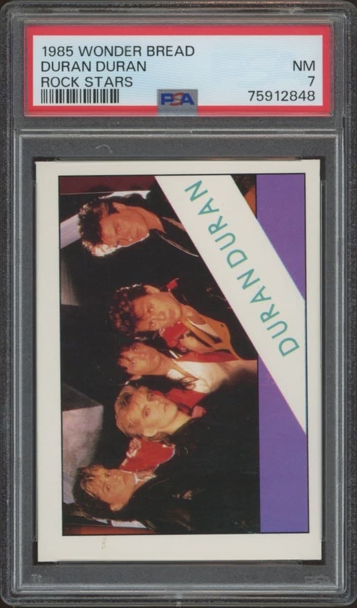 Duran Duran 1985 Wonder Bread Rock Stars #NA Entertainment Trading Card - Front 1985 Wonder Bread Rock Stars Duran Duran #NA entertainment trading card front