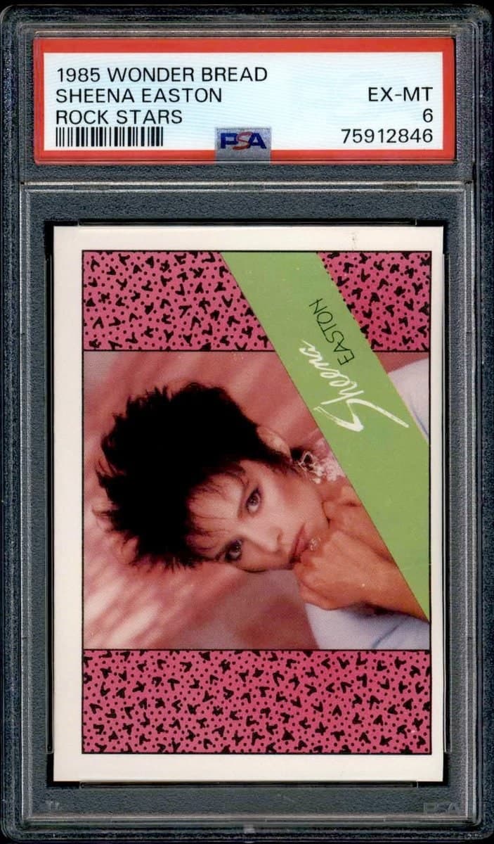 Sheena Easton 1985 Wonder Bread Rock Stars #NA Entertainment Trading Card - Front 1985 Wonder Bread Rock Stars Sheena Easton #NA entertainment trading card front