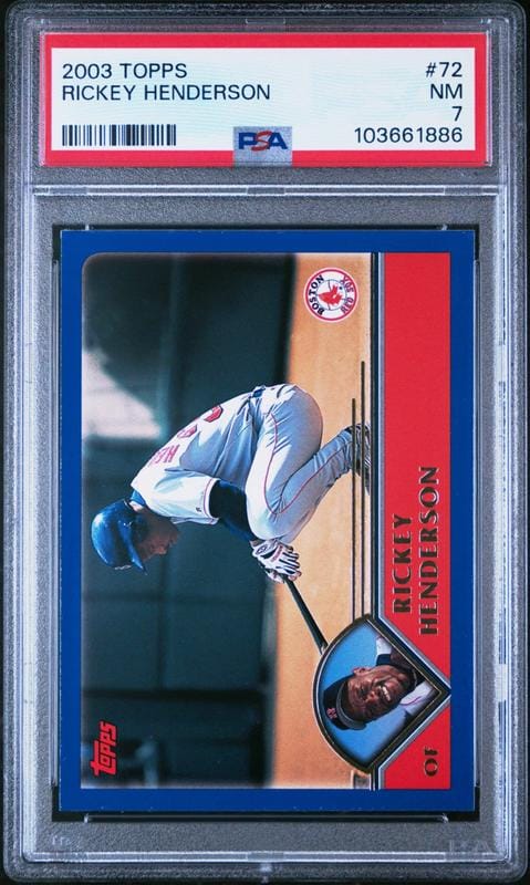 2003 Topps Series 1 Rickey Henderson #72 trading card