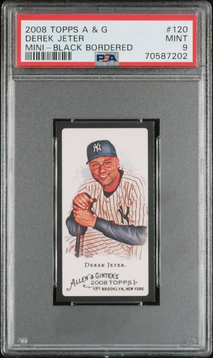 Derek Jeter 2008 Topps Allen & Ginter #120 Baseball Trading Card - Front 2008 Topps Allen & Ginter Derek Jeter #120 baseball trading card front