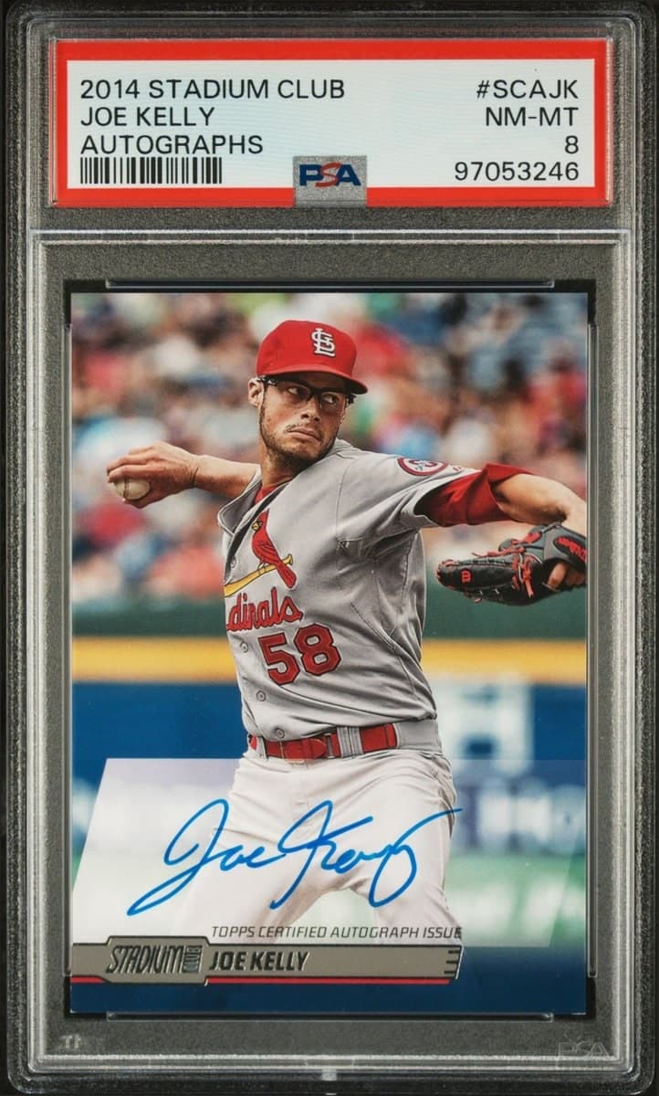 Joe Kelly 2014 Topps Stadium Club #SCA-JK Baseball Trading Card - Front 2014 Topps Stadium Club Joe Kelly #SCA-JK baseball trading card front