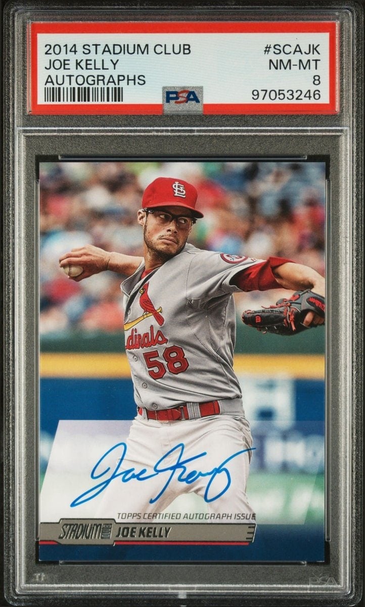 Joe Kelly 2014 Topps Stadium Club #SCA-JK Baseball Trading Card - Front 2014 Topps Stadium Club Joe Kelly #SCA-JK baseball trading card front