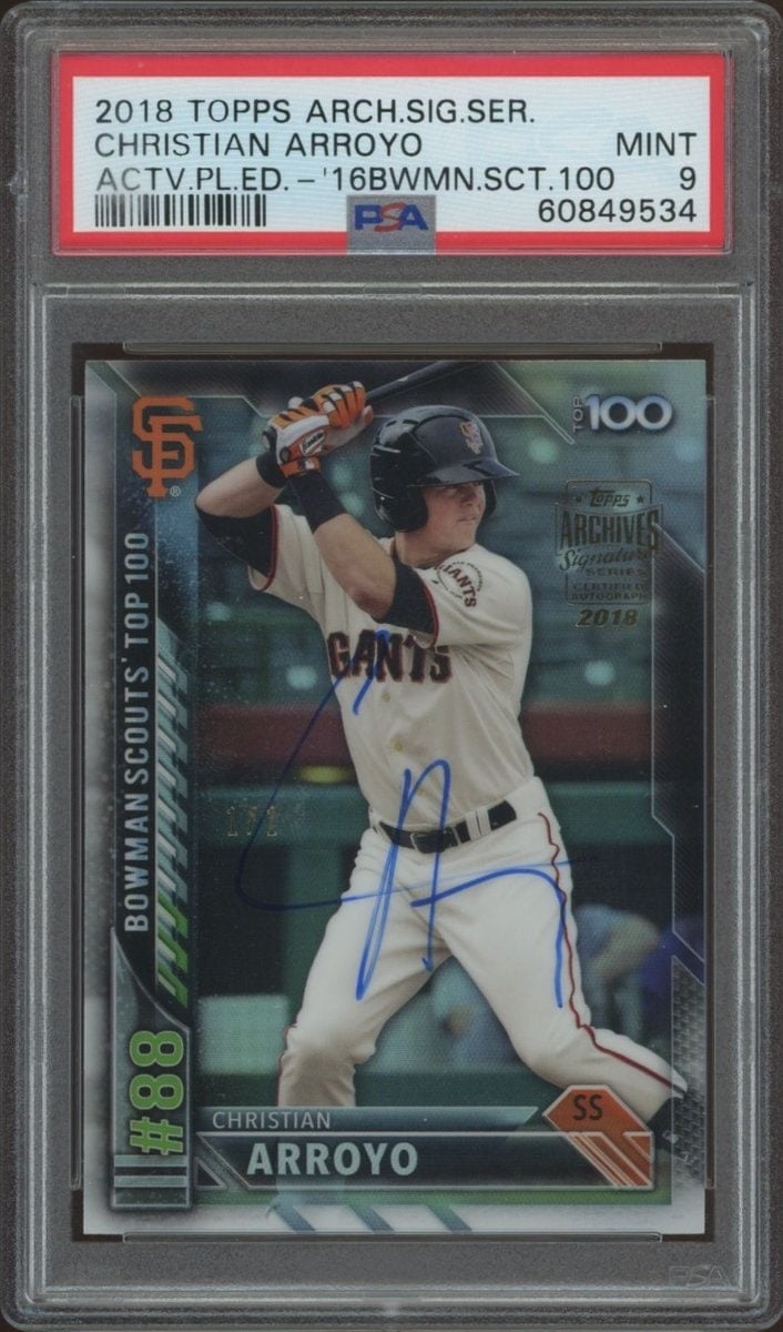Christian Arroyo 2016 Bowman #BTP-88 Baseball Trading Card - Front 2016 Bowman Christian Arroyo #BTP-88 baseball trading card front