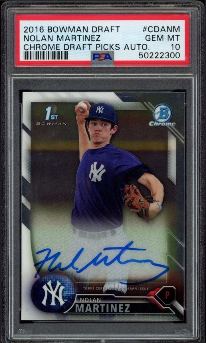 Nolan Martinez 2016 Bowman Draft #CDA-NM Baseball Trading Card - Front 2016 Bowman Draft Nolan Martinez #CDA-NM baseball trading card front