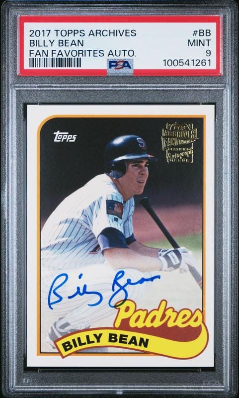 2017 Topps Archives Billy Bean #FFA-BB trading card