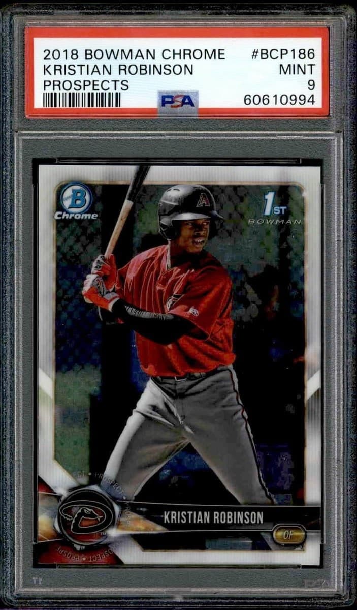 Kristian Robinson 2018 Bowman Chrome #BCP186 Baseball Trading Card - Front 2018 Bowman Chrome Kristian Robinson #BCP186 baseball trading card front