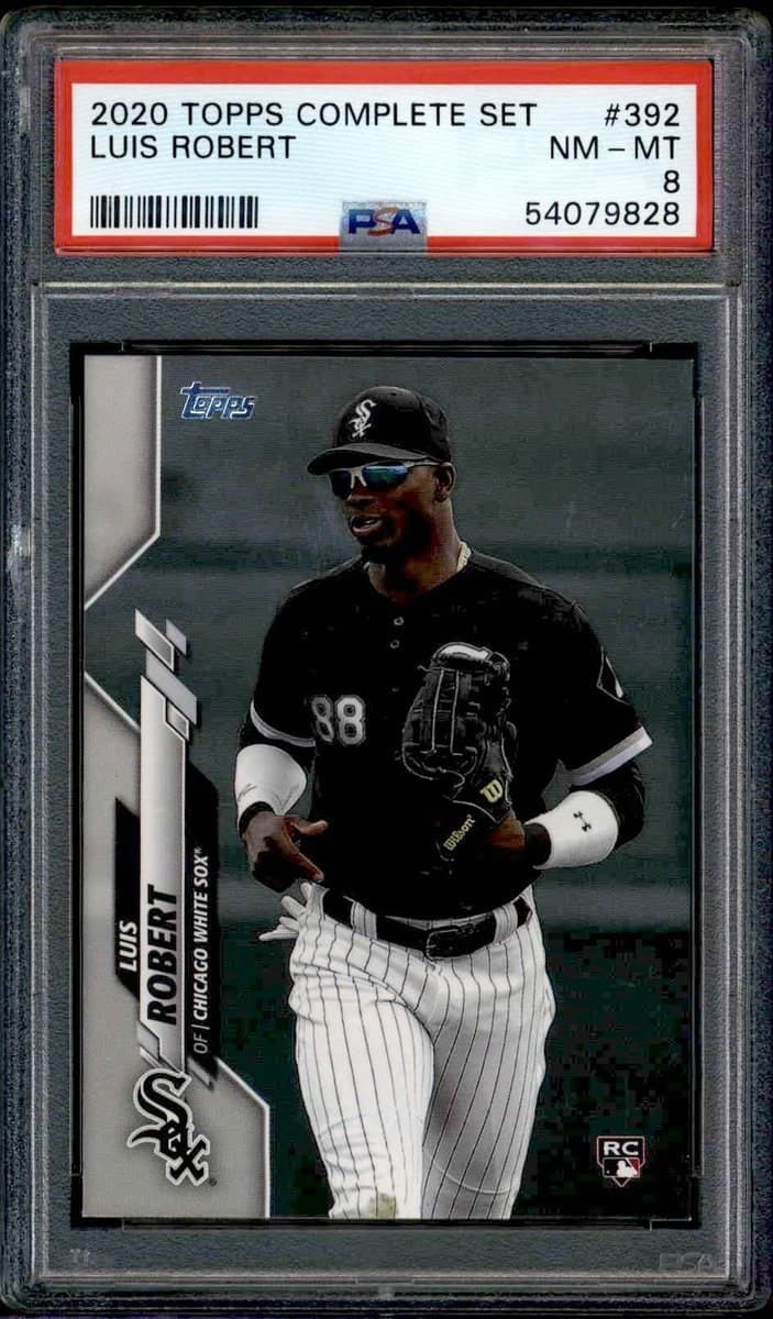 Luis Robert 2020 Topps Complete Set #392 Baseball Trading Card - Front 2020 Topps Complete Set Luis Robert #392 baseball trading card front