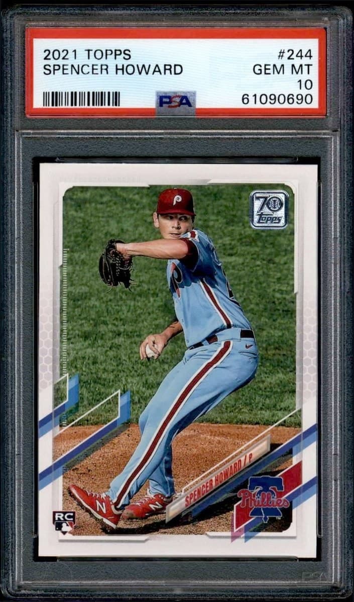 Spencer Howard 2021 Topps #244 Baseball Trading Card - Front 2021 Topps Spencer Howard #244 baseball trading card front