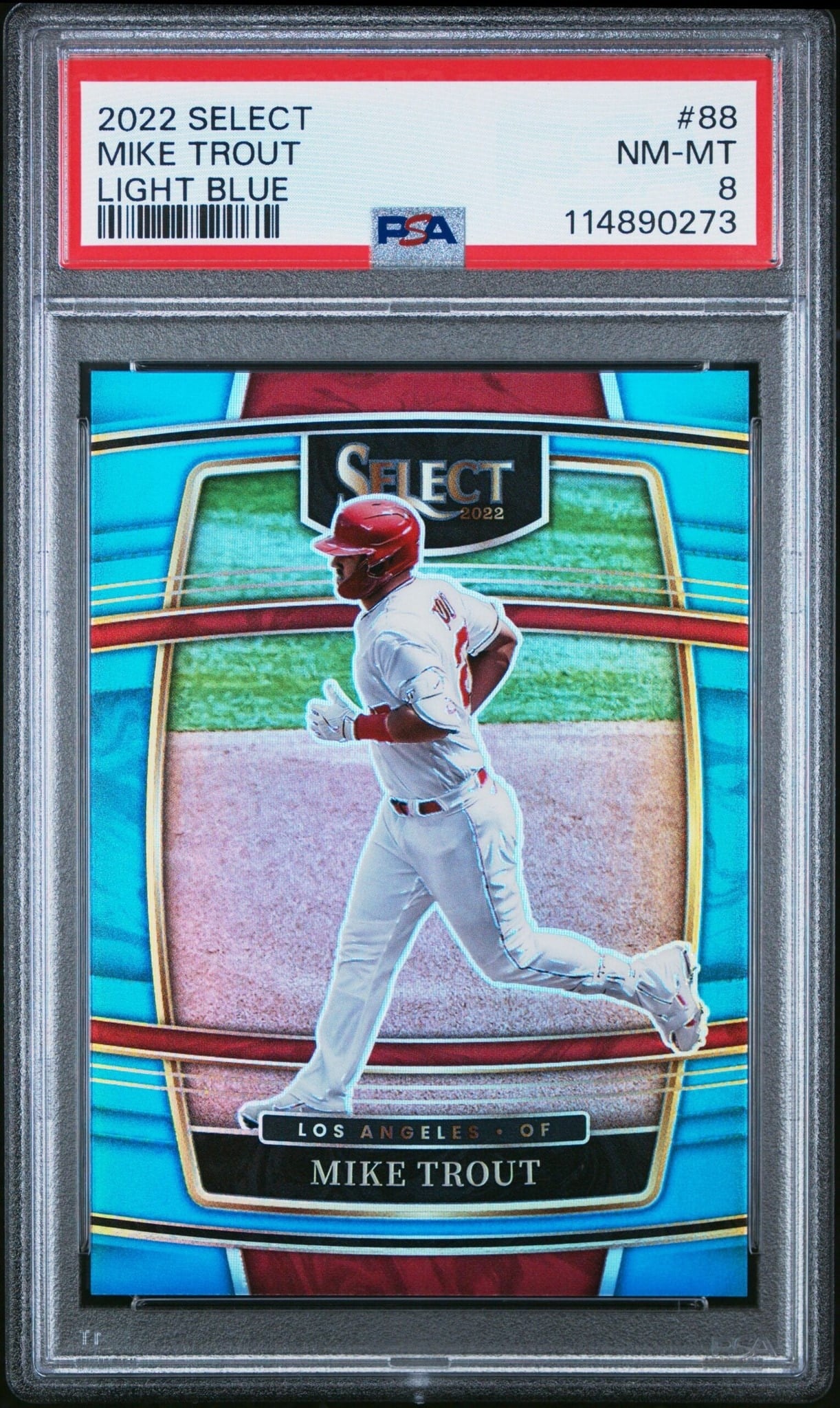 Mike Trout 2022 Panini Select #88 Baseball Trading Card - Front 2022 Panini Select Mike Trout #88 baseball trading card front