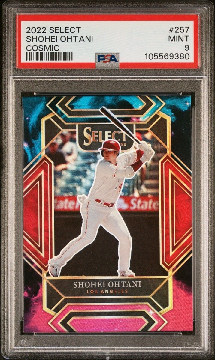 Shohei Ohtani 2022 Panini Select #257 Baseball Trading Card - Front 2022 Panini Select Shohei Ohtani #257 baseball trading card front