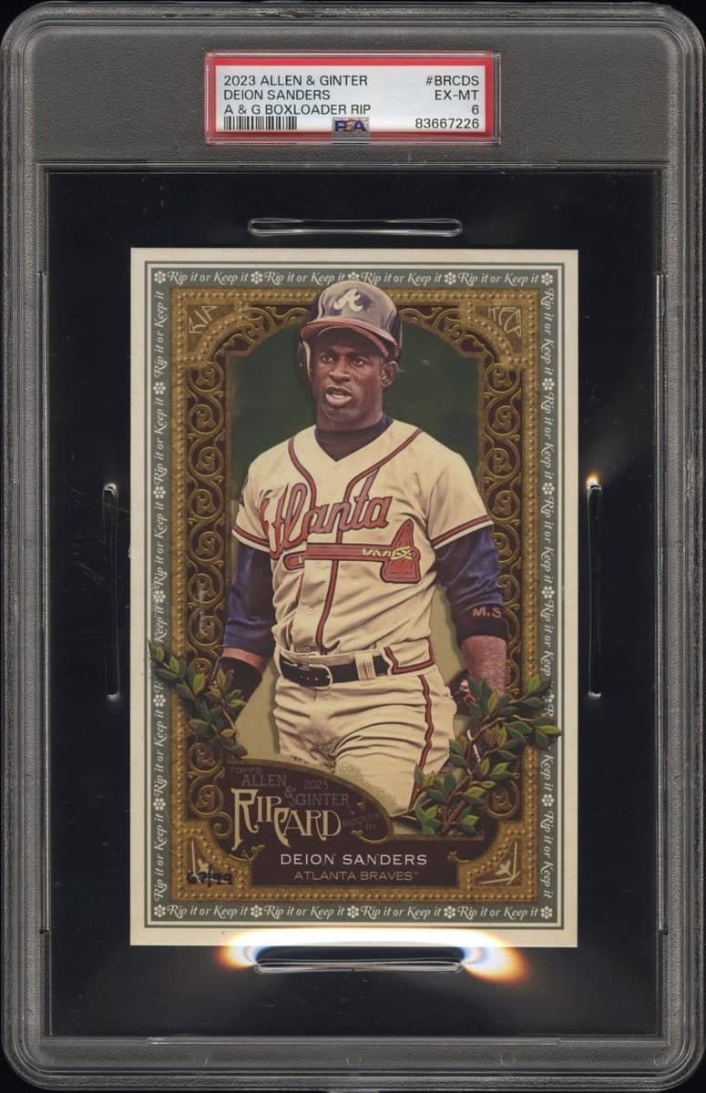 Deion Sanders 2023 Topps Allen & Ginter #BRC-DS Baseball Trading Card - Front 2023 Topps Allen & Ginter Deion Sanders #BRC-DS baseball trading card front