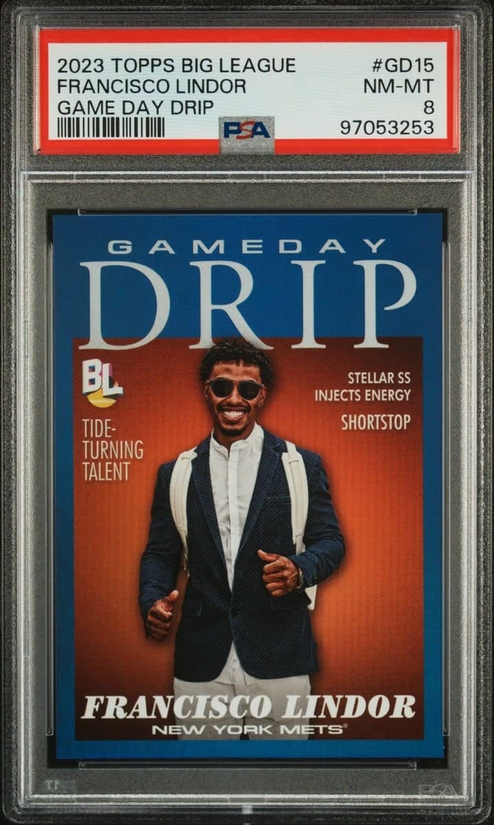 Francisco Lindor 2023 Topps Big League #GD-15 Baseball Trading Card - Front 2023 Topps Big League Francisco Lindor #GD-15 baseball trading card front