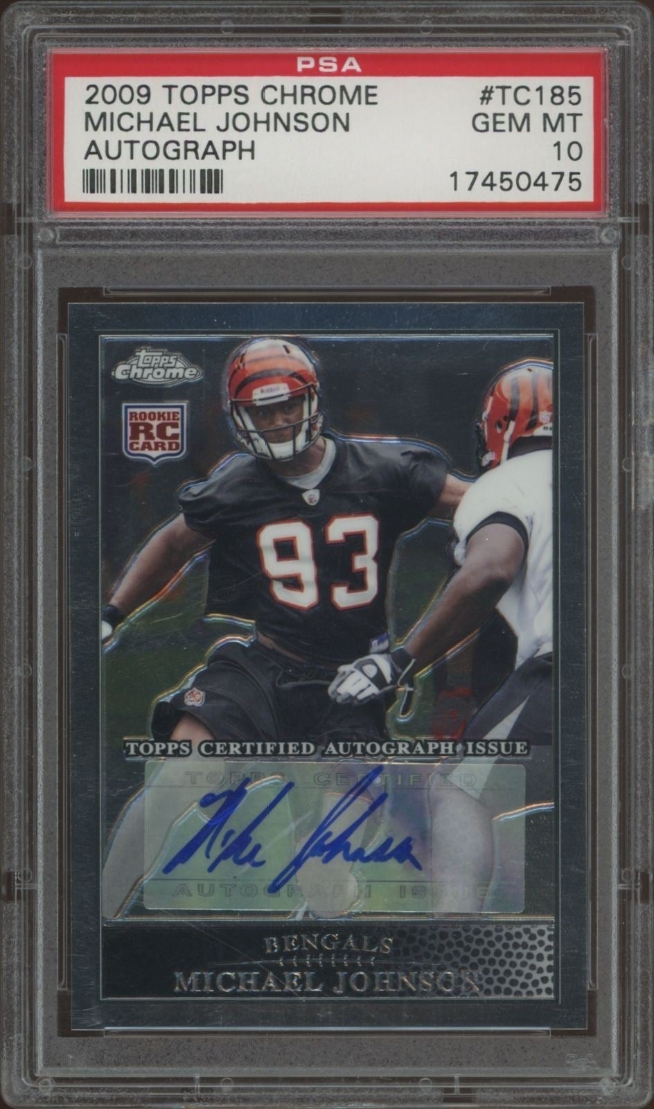 Michael Johnson 2009 Topps Chrome #TC185 Football Trading Card - Front 2009 Topps Chrome Michael Johnson #TC185 football trading card front