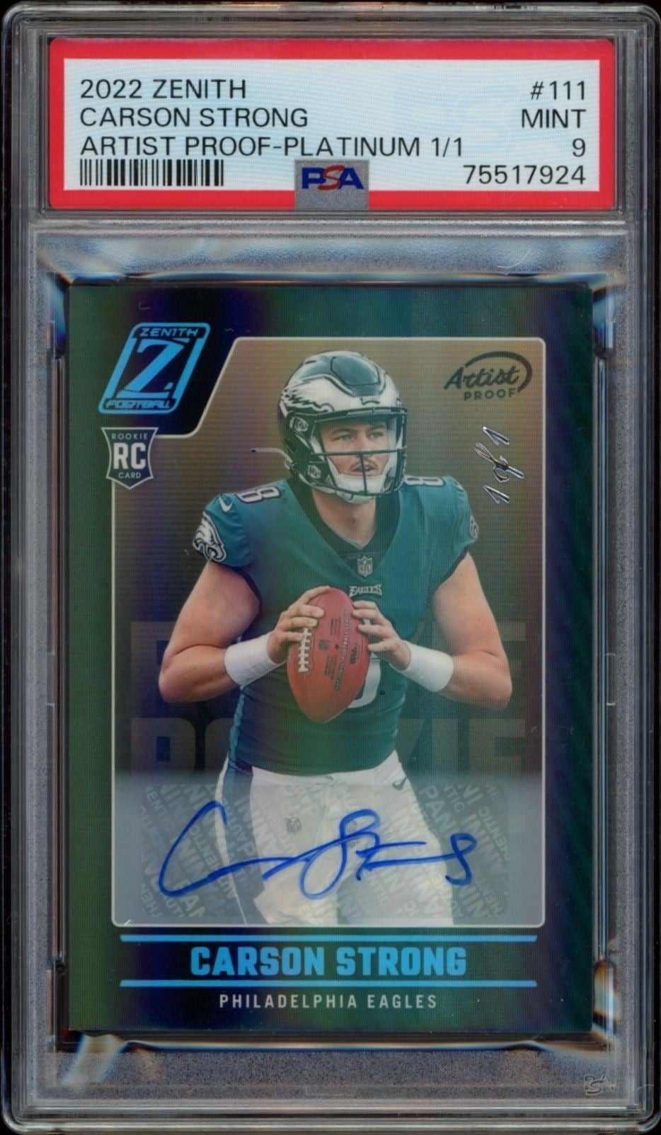 Carson Strong 2022 Donruss Zenith #111 Football Trading Card - Front 2022 Donruss Zenith Carson Strong #111 football trading card front